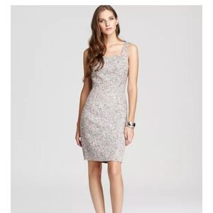 Tory Burch Silver Sequin Sheath Mini Dress
